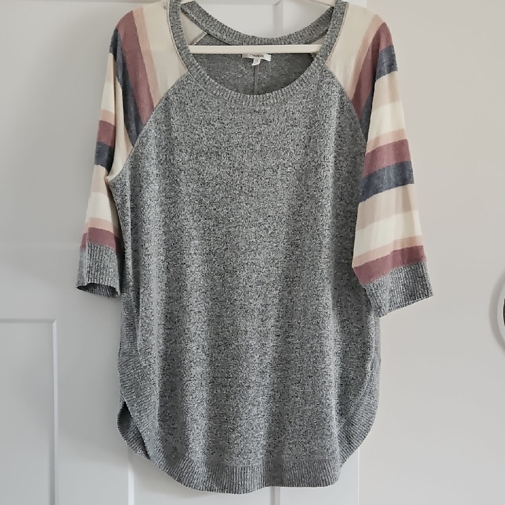 Maurices Heather Gray Knit Top